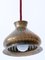 Lámpara colgante Mid-Century moderna de latón con contrapeso, Alemania, años 50, Imagen 18