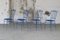 Blue Wrought Iron Garden Chairs, 1950, Set of 4, Image 1