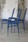 Blue Wrought Iron Garden Chairs, 1950, Set of 4 11