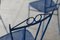 Blue Wrought Iron Garden Chairs, 1950, Set of 4 9