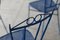 Blue Wrought Iron Garden Chairs, 1950, Set of 4, Image 9