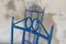 Blue Wrought Iron Garden Chairs, 1950, Set of 4, Image 2