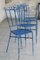 Blue Wrought Iron Garden Chairs, 1950, Set of 4 13