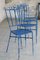 Blue Wrought Iron Garden Chairs, 1950, Set of 4, Image 13