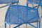 Blue Wrought Iron Garden Chairs, 1950, Set of 4, Image 3