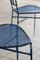 Blue Wrought Iron Garden Chairs, 1950, Set of 4 7