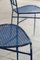 Blue Wrought Iron Garden Chairs, 1950, Set of 4, Image 7