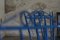 Blue Wrought Iron Garden Chairs, 1950, Set of 4 12