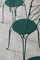 Sedie da giardino vintage verdi, 1950, set di 5, Immagine 8
