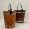 Painted Wood Fiber Buckets, 1950s, Set of 2, Image 2