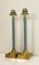 Brass and Blue Steel Table Lamps from Kullmann, 1970s, Set of 2 11