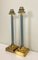 Brass and Blue Steel Table Lamps from Kullmann, 1970s, Set of 2 2