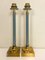 Brass and Blue Steel Table Lamps from Kullmann, 1970s, Set of 2 1
