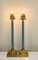 Brass and Blue Steel Table Lamps from Kullmann, 1970s, Set of 2 6