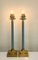 Tischlampen aus Messing & Blauem Stahl von Kullmann, 1970er, 2er Set 6