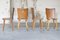 Vintage Brutalist Wooden Chairs, 1960, Set of 4 1