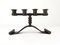 Art Deco Brutalist Wrought Iron Candleholder by Charles Piguet, 1930s 1