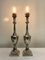 Polished Nickel Urn Shape Shining Silver Table Lamps, 1990s, Set of 2 7