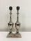 Polished Nickel Urn Shape Shining Silver Table Lamps, 1990s, Set of 2 2