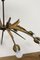 Chandelier with Copper Arms, Brass & Teak in the style of Stilnovo, Italy, 1960s 7