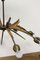 Chandelier with Copper Arms, Brass & Teak in the style of Stilnovo, Italy, 1960s, Image 7