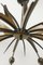 Chandelier with Copper Arms, Brass & Teak in the style of Stilnovo, Italy, 1960s 9