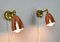 Lampade da parete in ottone e rame di Jacques Biny, Italia, anni '60, set di 2, Immagine 10
