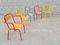 Chaises Empilables de Mullca, 1980s, Set de 5 1