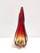 Vintage Red and Yellow Sommerso Murano Glass Vase, 1960s, Image 8