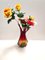 Vintage Red and Yellow Sommerso Murano Glass Vase, 1960s 2