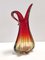 Vintage Sommerso Murano Glasvase in Rot & Gelb, 1960er 7