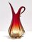 Vintage Red and Yellow Sommerso Murano Glass Vase, 1960s, Image 1
