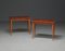 Italian Side Tables in Woodwork and Airy Design, 1950s, Set of 2, Image 1