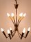 Mid-Century Modern 12-Flamed Sputnik Chandelier, Germany, 1950s, Image 14