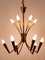 Mid-Century Modern 12-Flamed Sputnik Chandelier, Germany, 1950s 10