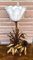 Lampada da tavolo vintage con spighe di grano e fiori di Hans Kögl, anni '60, Immagine 1
