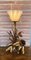 Lámpara de mesa vintage de flores y orejas de trigo de Hans Kögl, años 60, Imagen 13