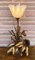 Lámpara de mesa vintage de flores y orejas de trigo de Hans Kögl, años 60, Imagen 14