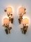 Mid-Century Brass Grape Vine Leaves Wall Lamps, 1970s, Set of 2 2