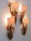 Mid-Century Brass Grape Vine Leaves Wall Lamps, 1970s, Set of 2 11