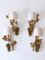 Mid-Century Brass Grape Vine Leaves Wall Lamps, 1970s, Set of 2, Image 3
