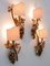 Mid-Century Brass Grape Vine Leaves Wall Lamps, 1970s, Set of 2 7