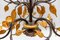 Large Mid-Century Modern Gilded Wrought Iron Ceiling Lamp, 1970s, Image 7