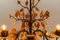 Large Mid-Century Modern Gilded Wrought Iron Ceiling Lamp, 1970s, Image 10