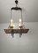 Gothic Style Chandelier in Wrought Iron and Wood, 1940s 2