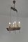 Gothic Style Chandelier in Wrought Iron and Wood, 1940s 7