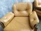 Sofás y sillón escandinavos de cuero, años 70. Juego de 3, Imagen 20