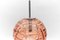 Lámpara colgante grande de bola de cristal de Murano rosa de Doria Leuchten, Alemania, años 60, Imagen 7