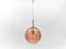 Lámpara colgante grande de bola de cristal de Murano rosa de Doria Leuchten, Alemania, años 60, Imagen 5