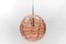 Large Pink Murano Glass Ball Pendant Lamp from Doria Leuchten, Germany, 1960s, Image 1
